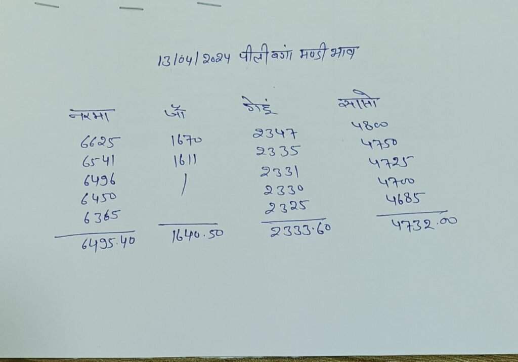 13 April Ka Mandi Bhav : आज के ताजा मंडी भाव, चने के भाव में जबरदस्त तेजी जारी