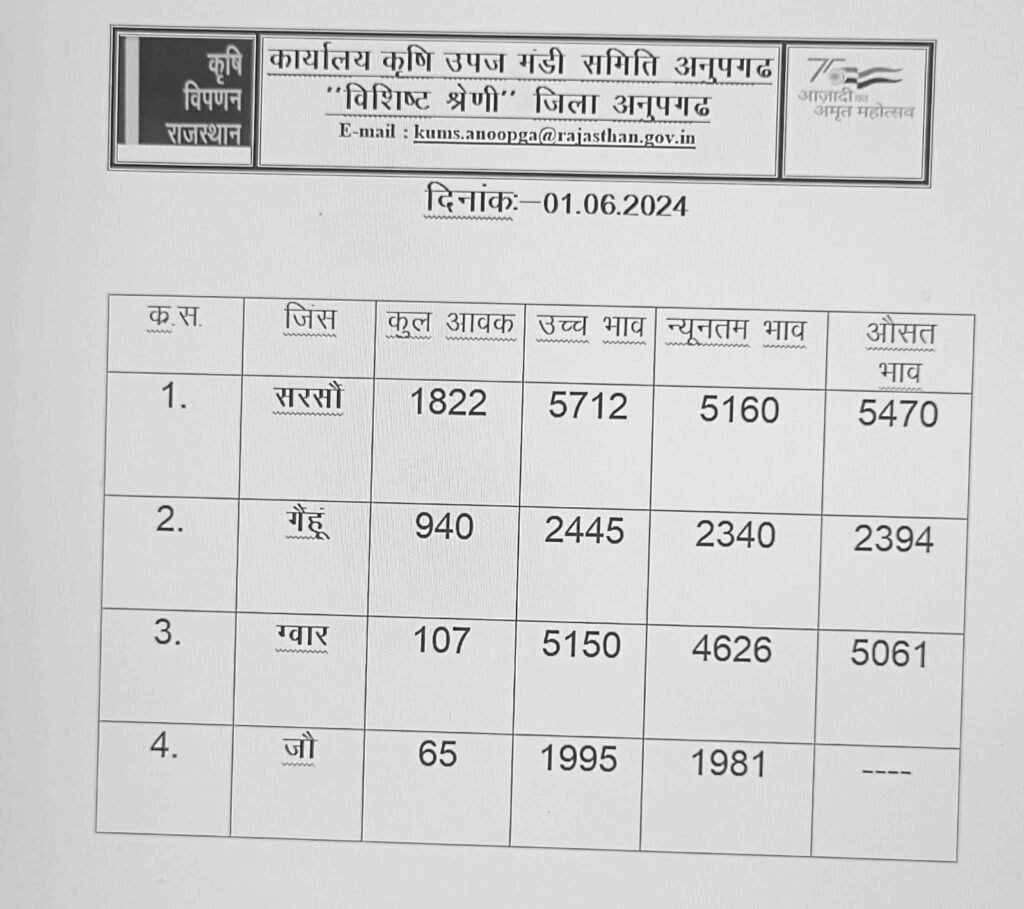 Rajasthan Haryana Mandi Bhav : आज के ताजा राजस्थान हरियाणा मंडी भाव