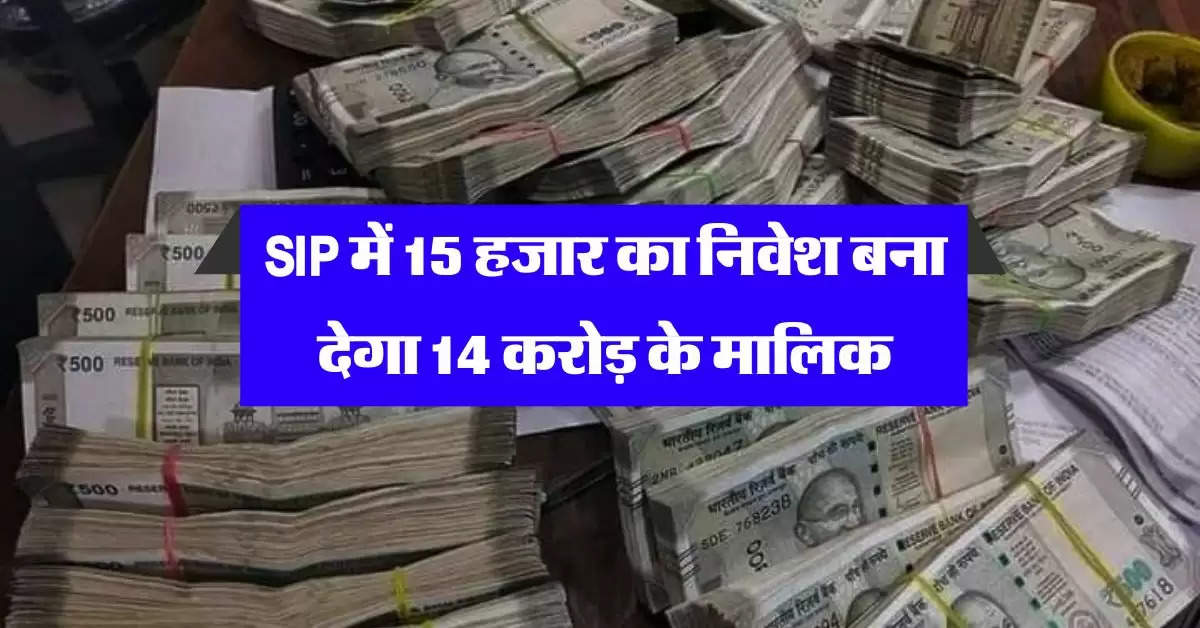 SIP में 15 हजार का निवेश बना देगा 14 करोड़ के मालिक, एक्सपर्ट ने बताया मोटी कमाई का तरीका