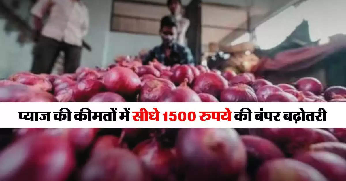 Onion Price Hike : प्याज की कीमतों में सीधे 1500 रुपये की बंपर बढ़ोतरी