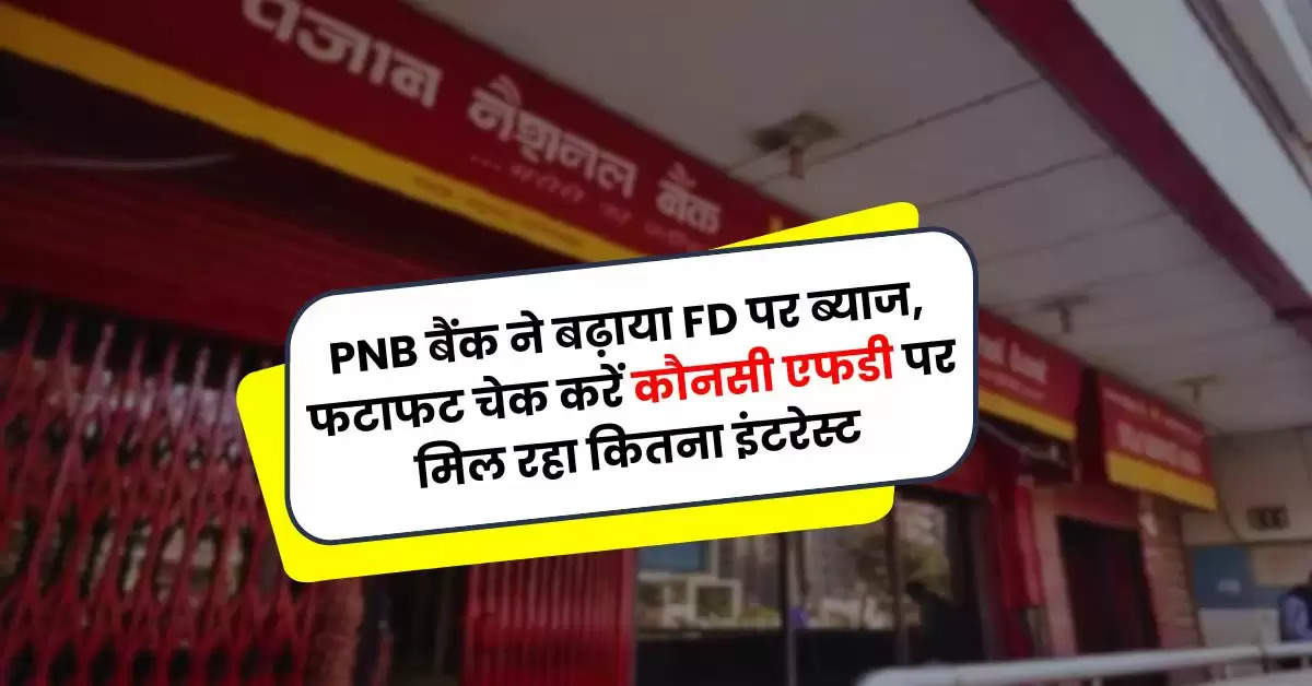 PNB बैंक ने बढ़ाया FD पर ब्याज, फटाफट चेक करें कौनसी एफडी पर मिल रहा कितना इंटरेस्ट