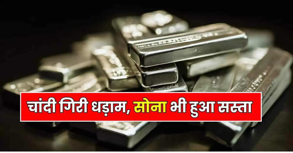 Gold Price Today : चांदी गिरी धड़ाम, सोना भी हुआ सस्ता, जानिए 10 ग्राम गोल्ड के भाव